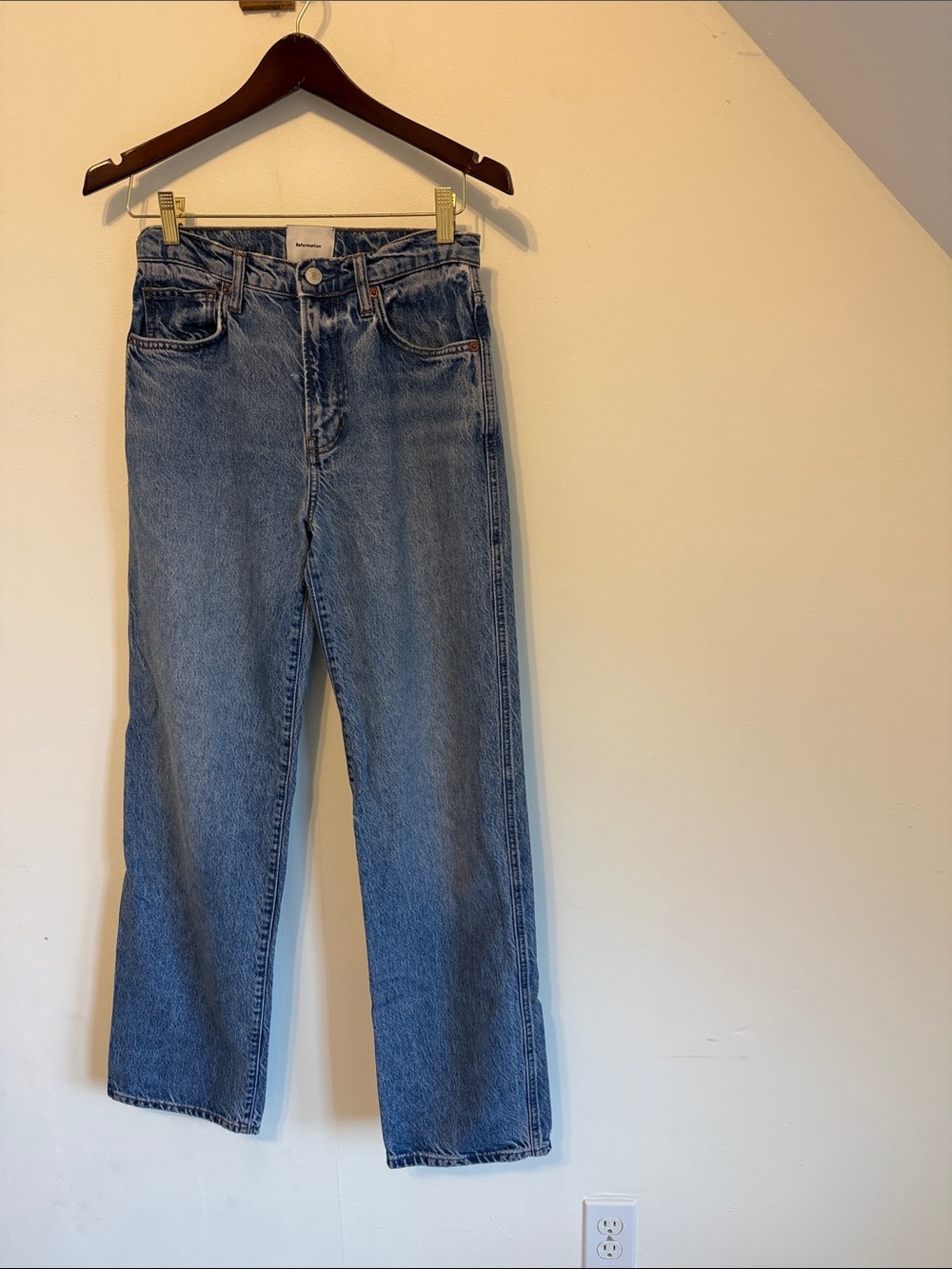 Reformation Val 90s Mid Rise Straight Jeans